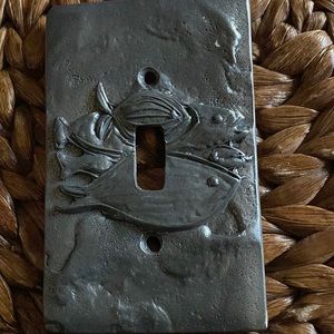 Single pole light switch covers.   4 pewter covers made by Charleston artisan.